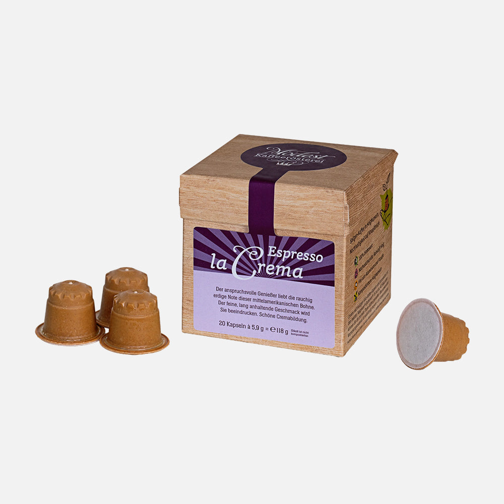 Holzkapseln Espresso La Crema