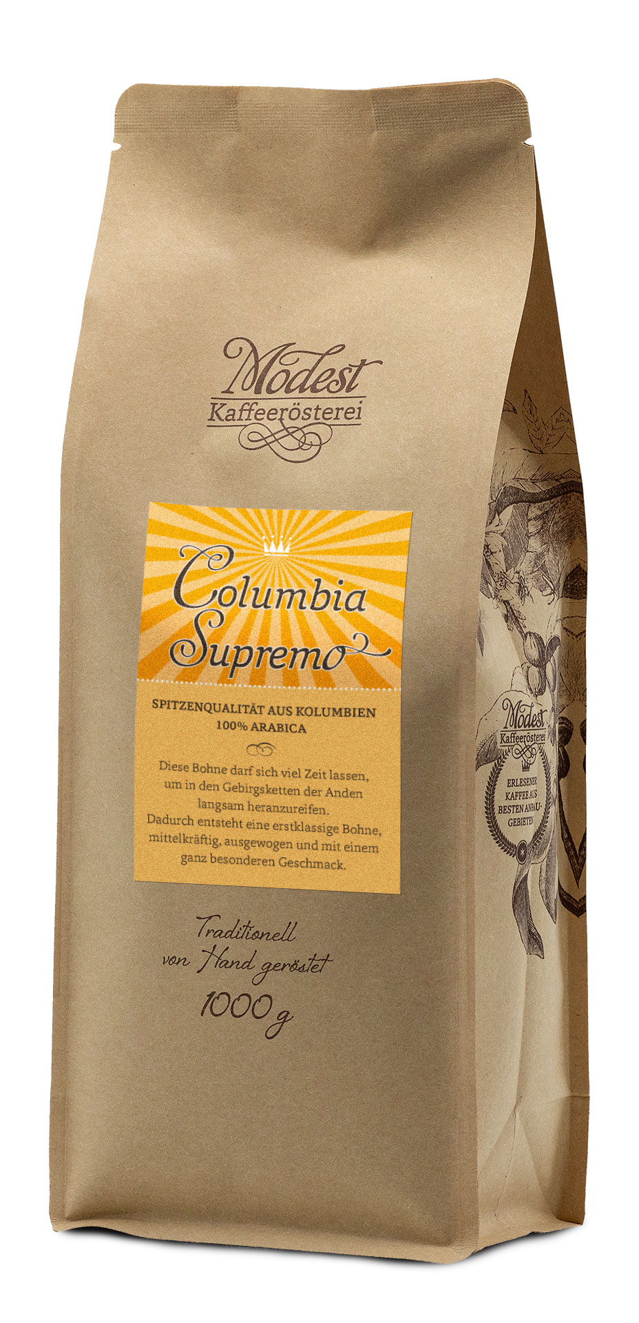 Kaffee Columbia Supremo 100% Arabica